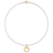 White braclet with gold star pendant on a white background