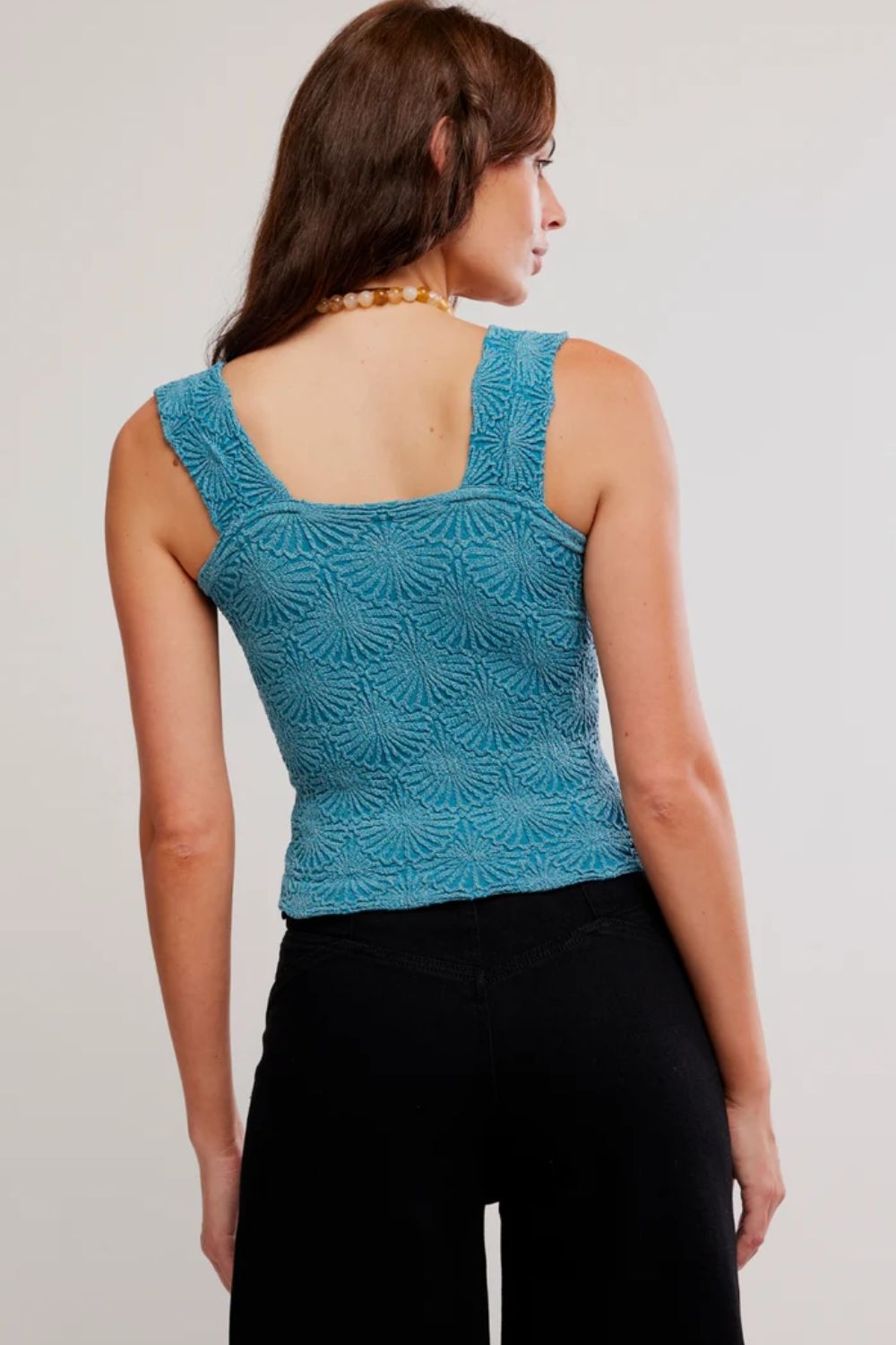 woman wearing Free People Love Letter Cami in Bayside