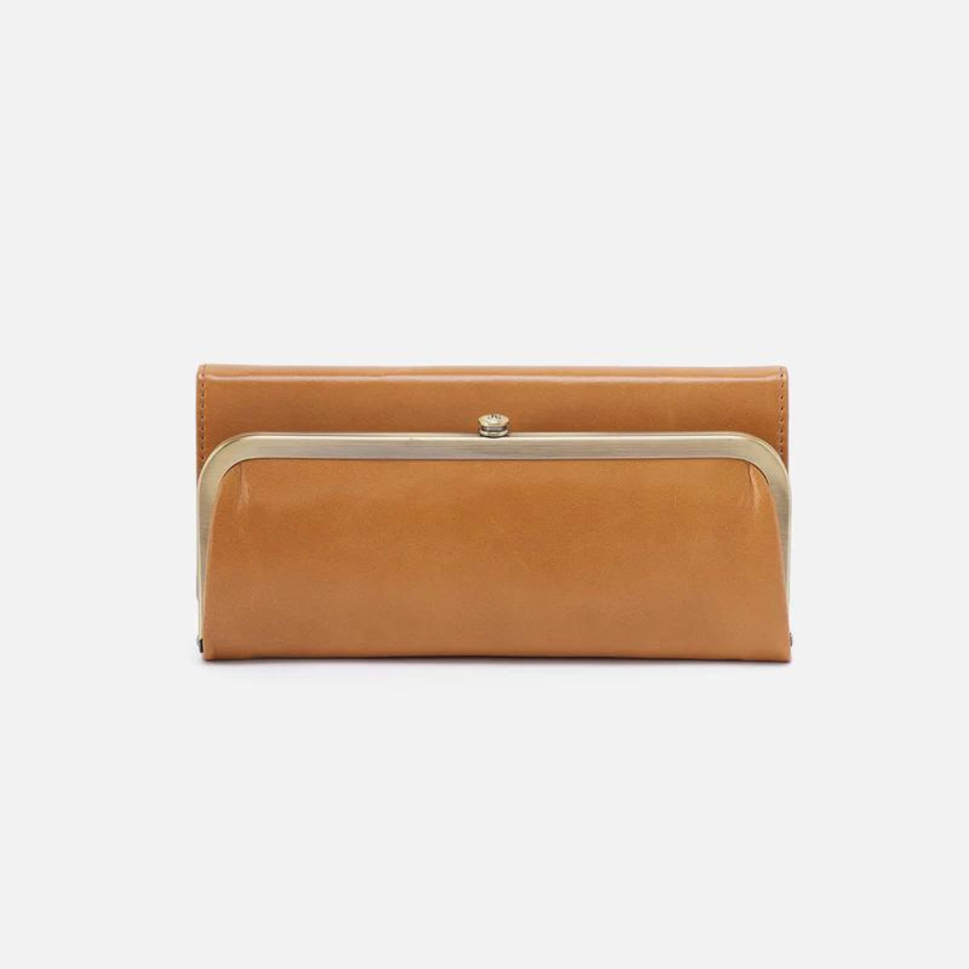 Hobo Rachel Continental Wallet Polished Leather- Natural