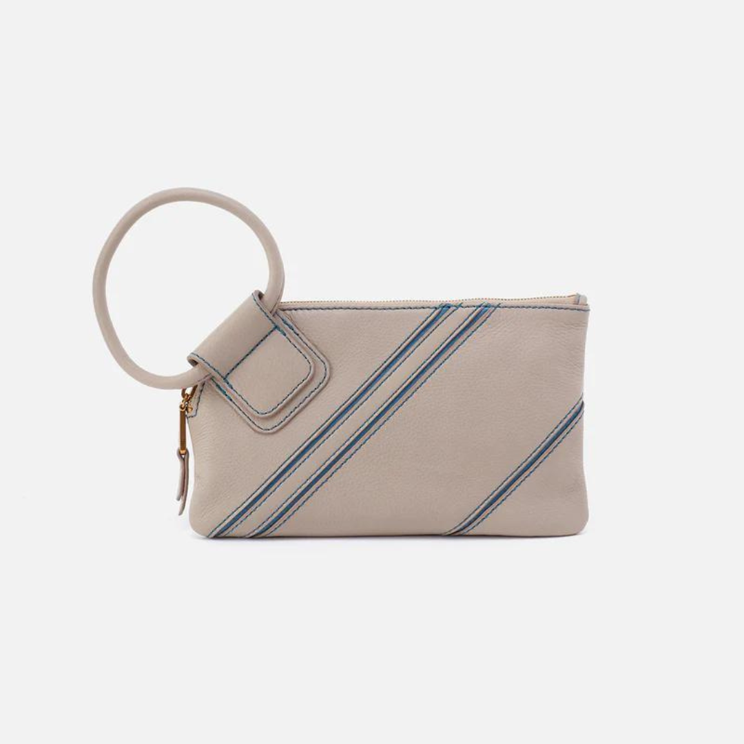 Hobo Sable Wristlet Pebbled Leather - Taupe