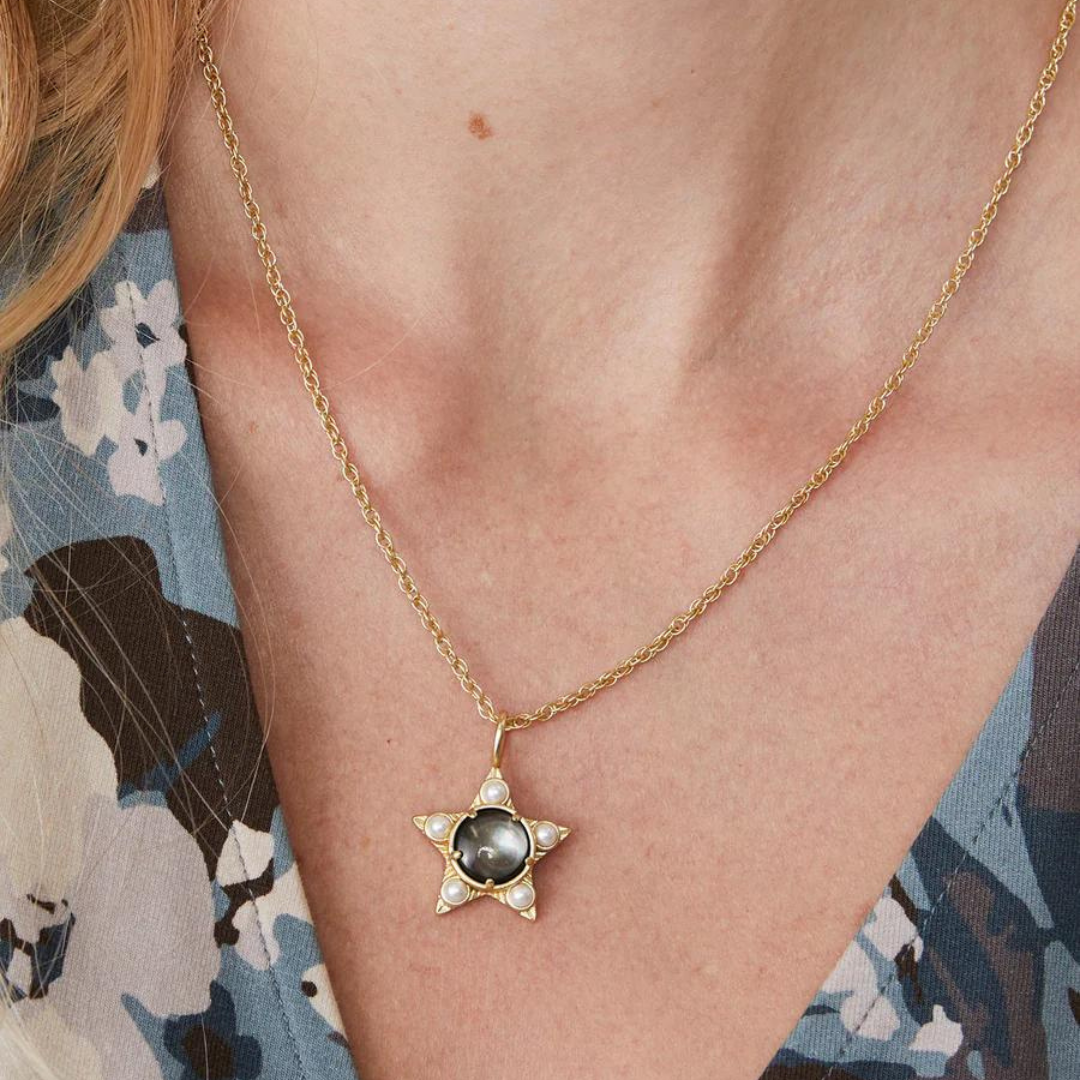 Spartina Star Grey Mother-of-Pearl Necklace