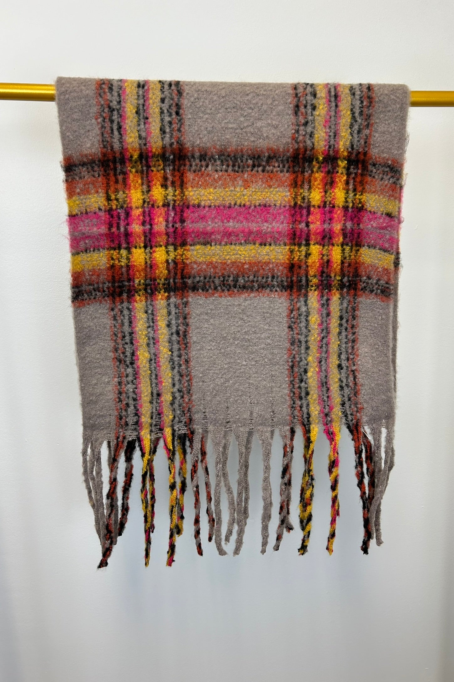 Vibrant Plaid Scarf