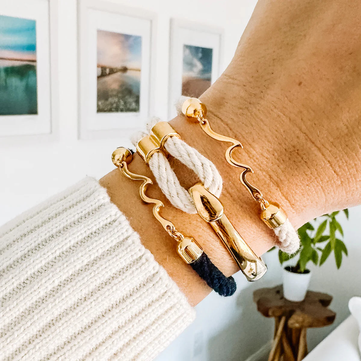 Allison Cole Madaket Bracelet - Navy/Gold