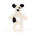 Jellycat Bashful Black & Cream Puppy Ring Rattle - The Cottage