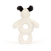 Jellycat Bashful Black & Cream Puppy Ring Rattle - The Cottage