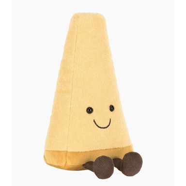stuffed toy with cheese design and little legs