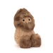 peanut stuffed animal white fur around head and feet against white background
