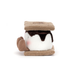 smore stuffed animal on white background
