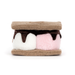 smore stuffed animal on white background
