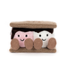 smore stuffed animal on white background