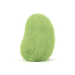 Green textured object on a white background