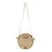 grumpy turtle bag with long strap on plain background