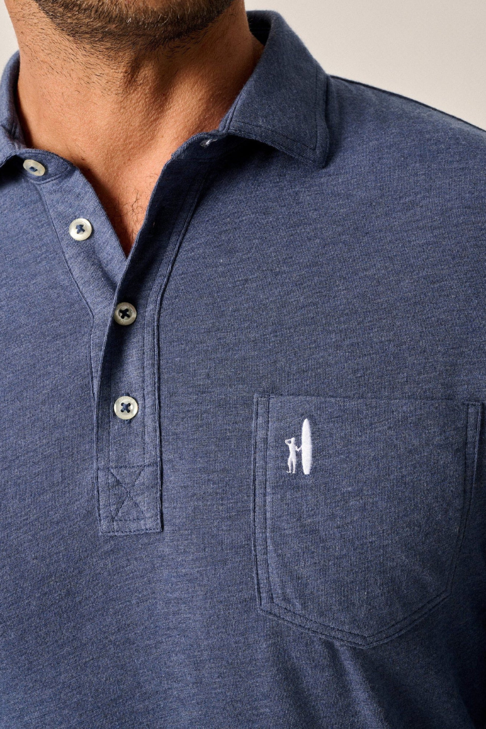 Johnnie-O Cutler Longsleeve Polo - Oceanside