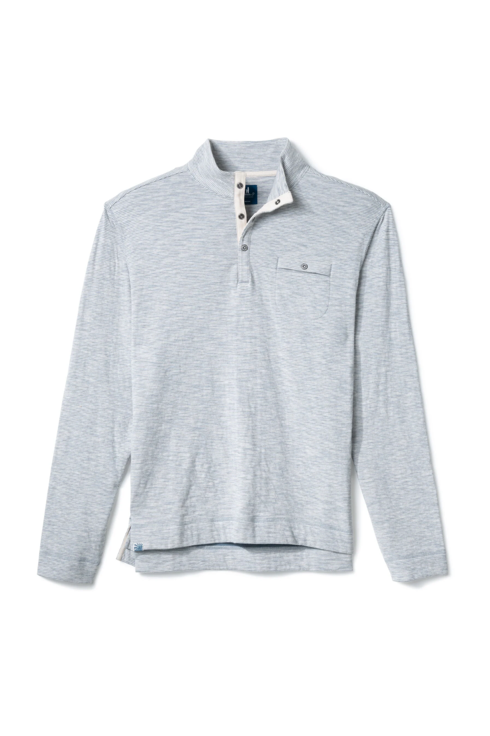 Johnnie-O Cove Striped Henley- Cream