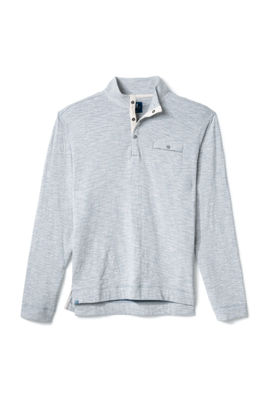 Johnnie-O Cove Striped Henley- Cream