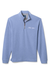 A light blue heathered long-sleeve quarter-zip pullover sweater with a stand collar and a small chest pocket, shown on a plain white background.