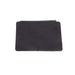 A black leather zippered pouch with a small gold zipper pull, shown against a plain white background.