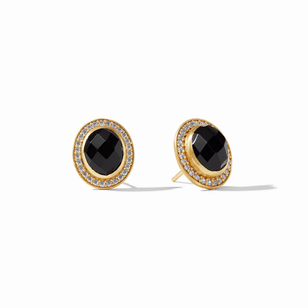 Julie Vos Mimi Stud Earrings - Obsidian Black
