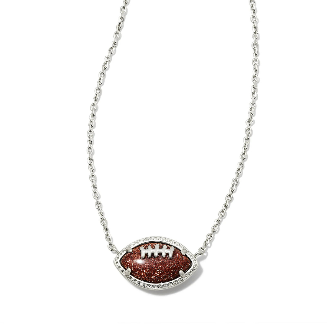 Kendra Scott Football Short Pendant Necklace - Silver