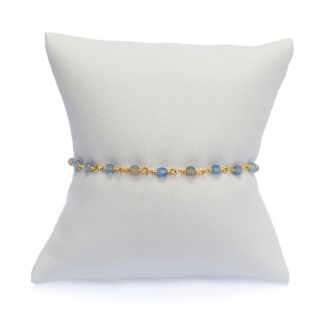 Kimberly James Jewelry Beaded Bracelet - Blue Chalcedony