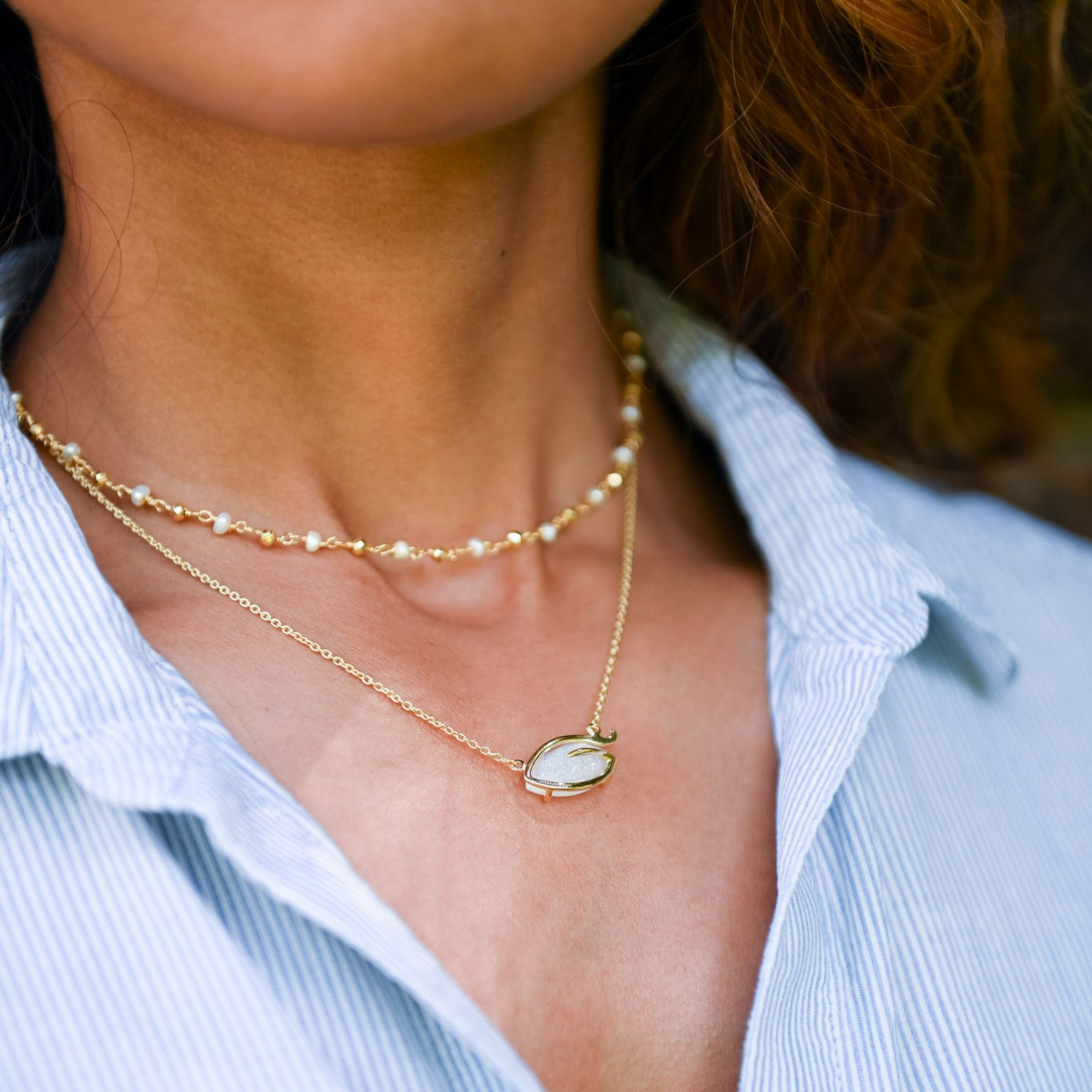 Kimberly James Jewelry Take Flight Signature Necklace - Iridescent Druzy