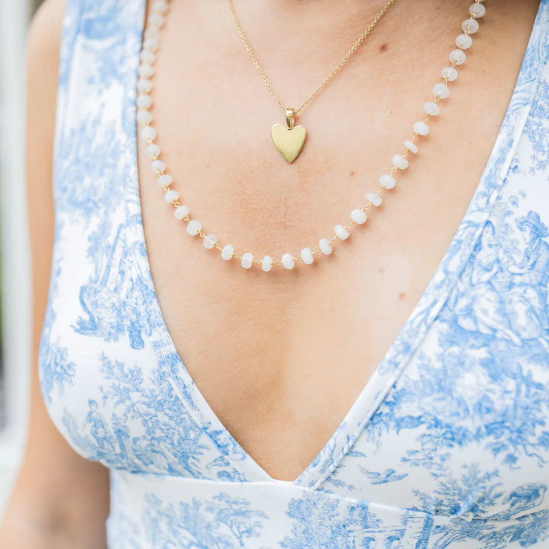 Kimberly James Long Neckace - Moonstone 5-6mm