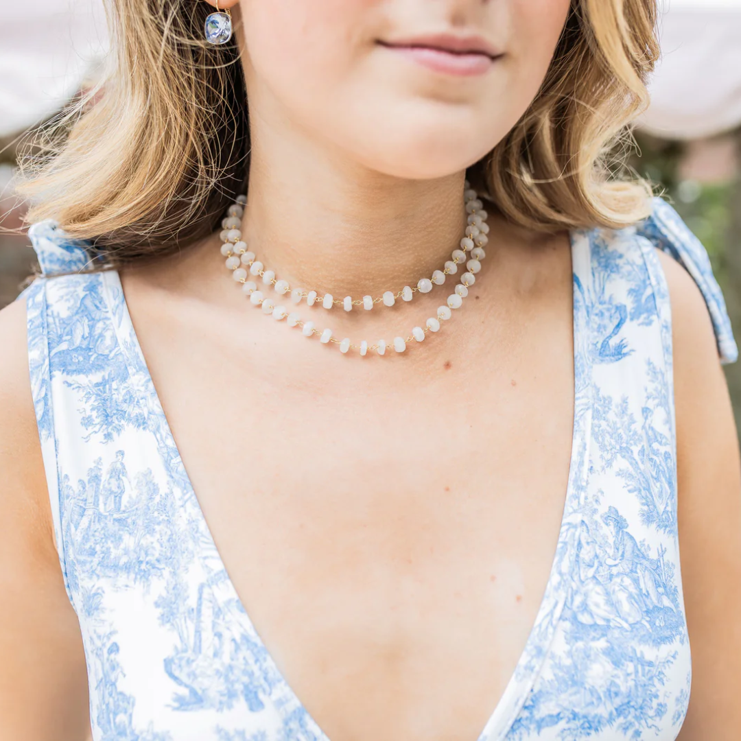 Kimberly James Long Neckace - Moonstone 5-6mm