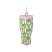 Lilly Pulitzer Stainless Steel Tumbler w/ Straw- Textured Palm