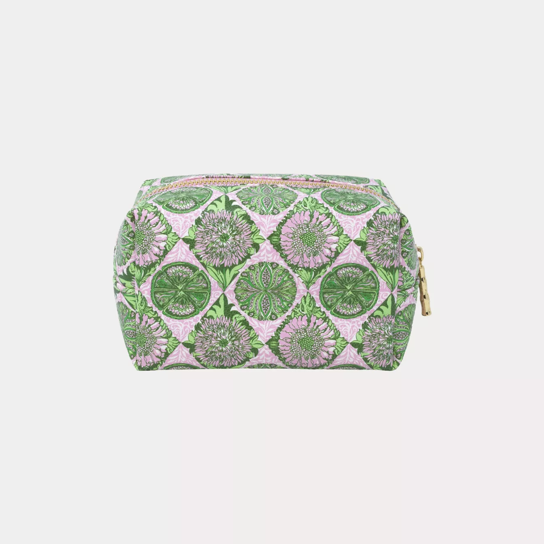 Lilly Pulitzer Toiletry Case- Textured Palm Stripe