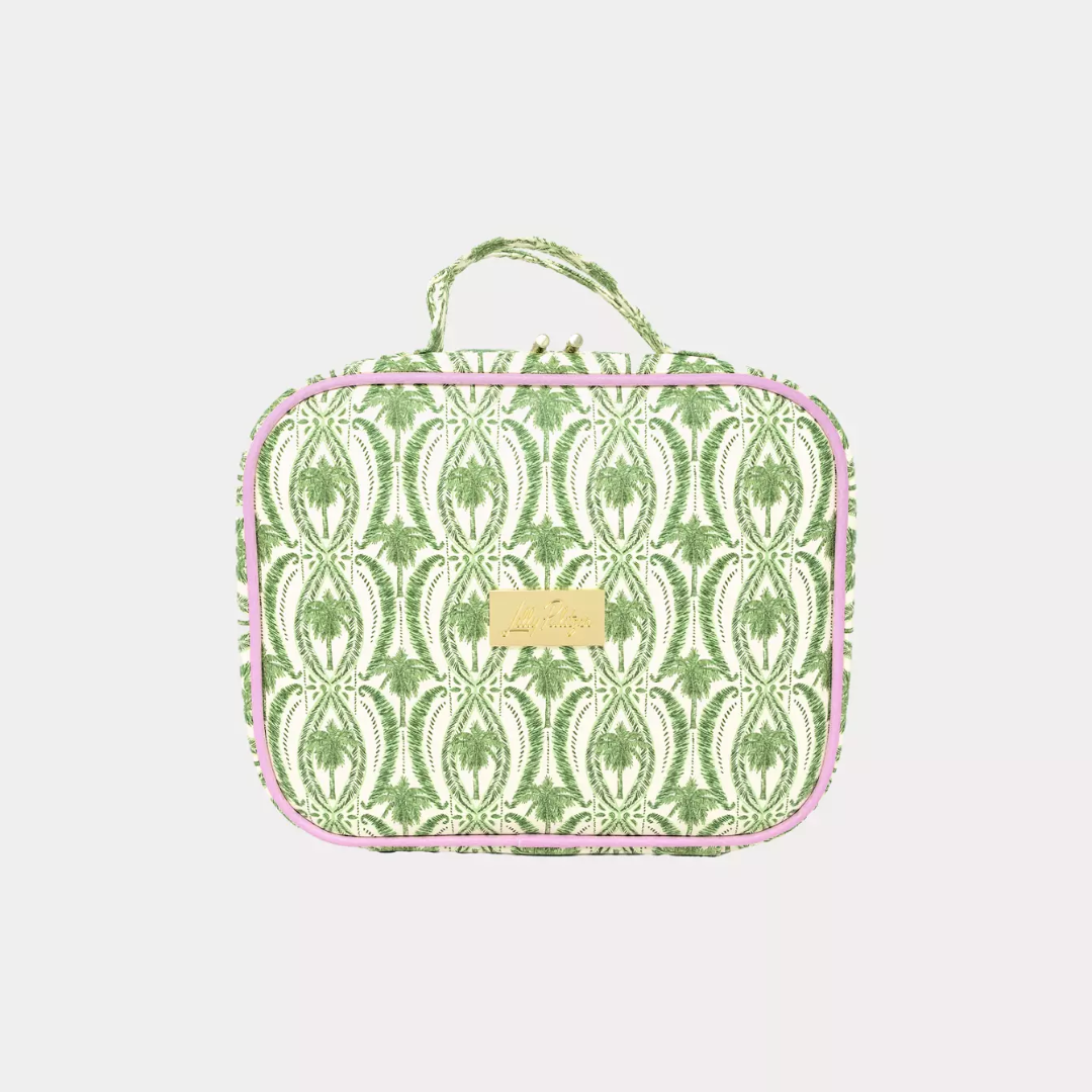 Lilly Pulitzer Toiletry Case- Textured Palm Stripe