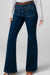 front view of model wearing Liverpool Hannah Flare with Vintage Patch Pockets - Collegiate Blue