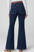 back view of model wearing Liverpool Hannah Flare with Vintage Patch Pockets - Collegiate Blue