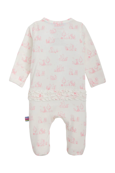 Magnetic Me Sweeter Than Hunny Magnetic Footie w/ Ruffle pink winnie the pooh print