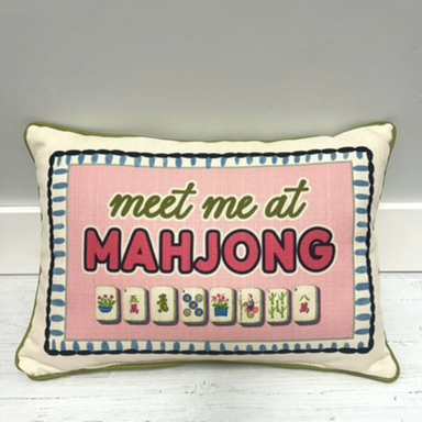 Meet Me at Mahjong Pillow