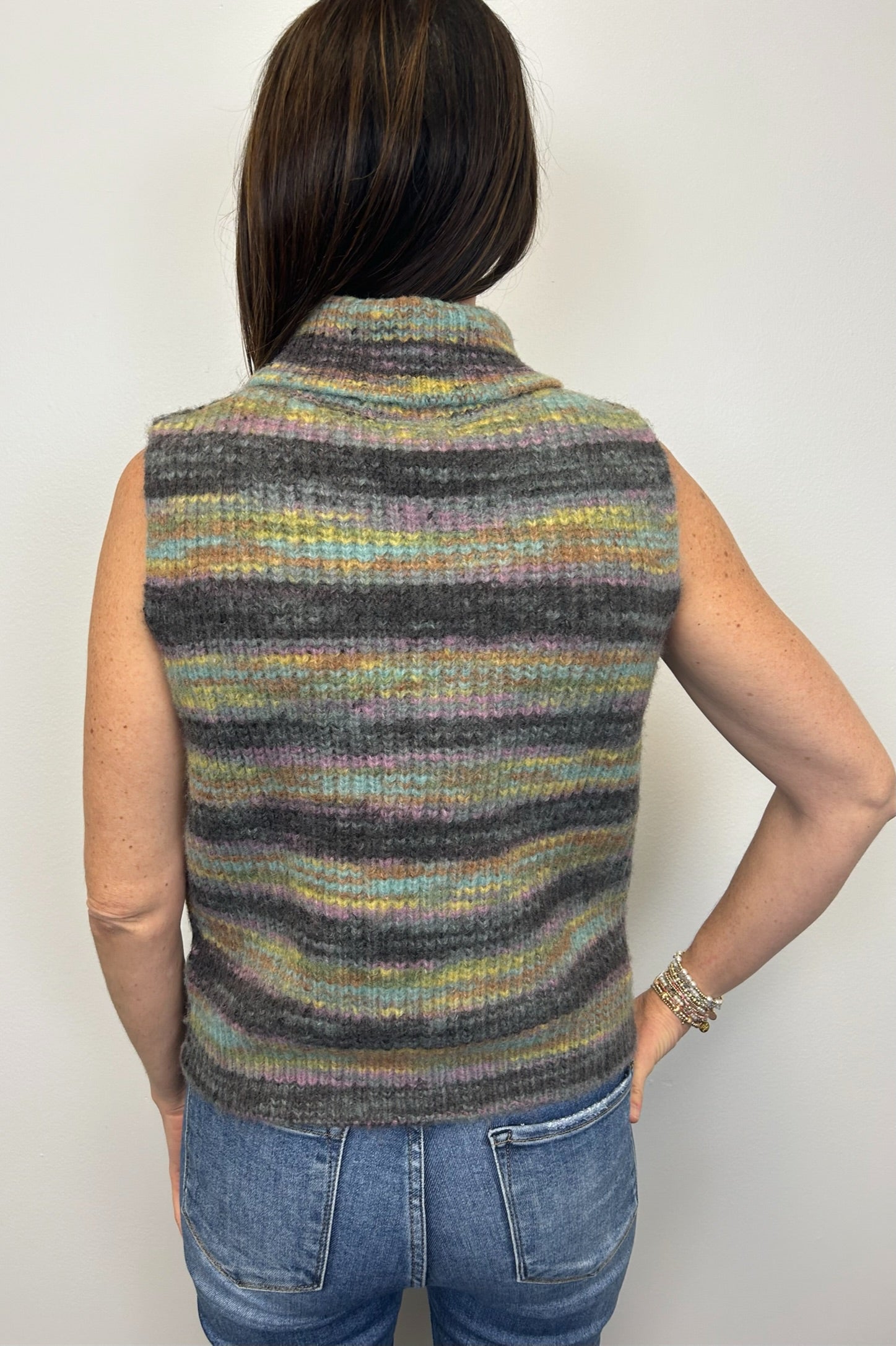 Molly Bracken Knitted Sleeveless Sweater - Grey