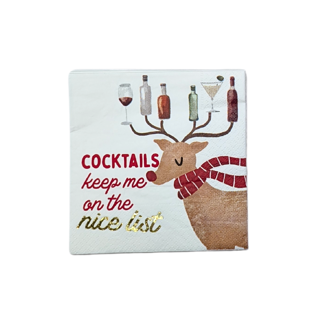 Mud Pie Holiday Bar Napkin