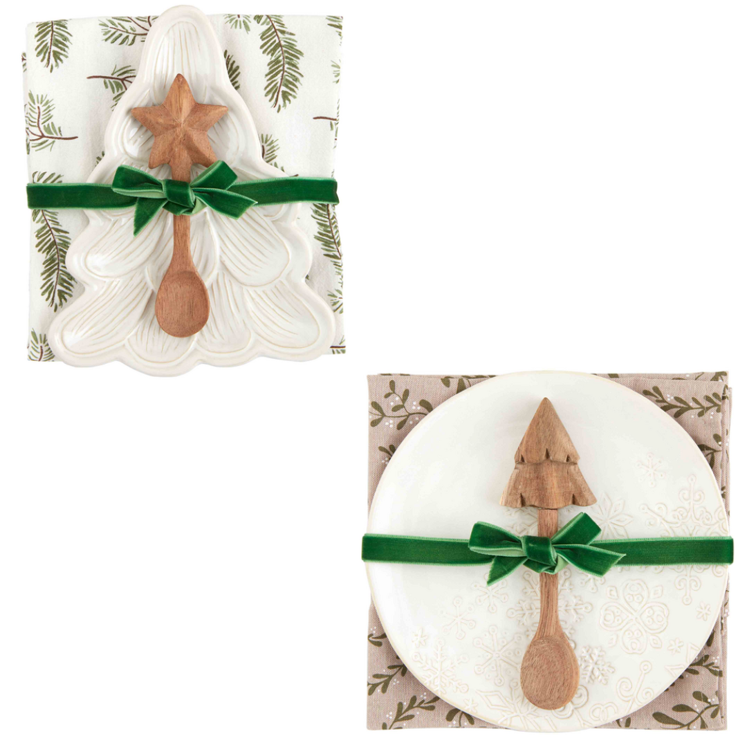 Mud Pie White Christmas Appetizer Set