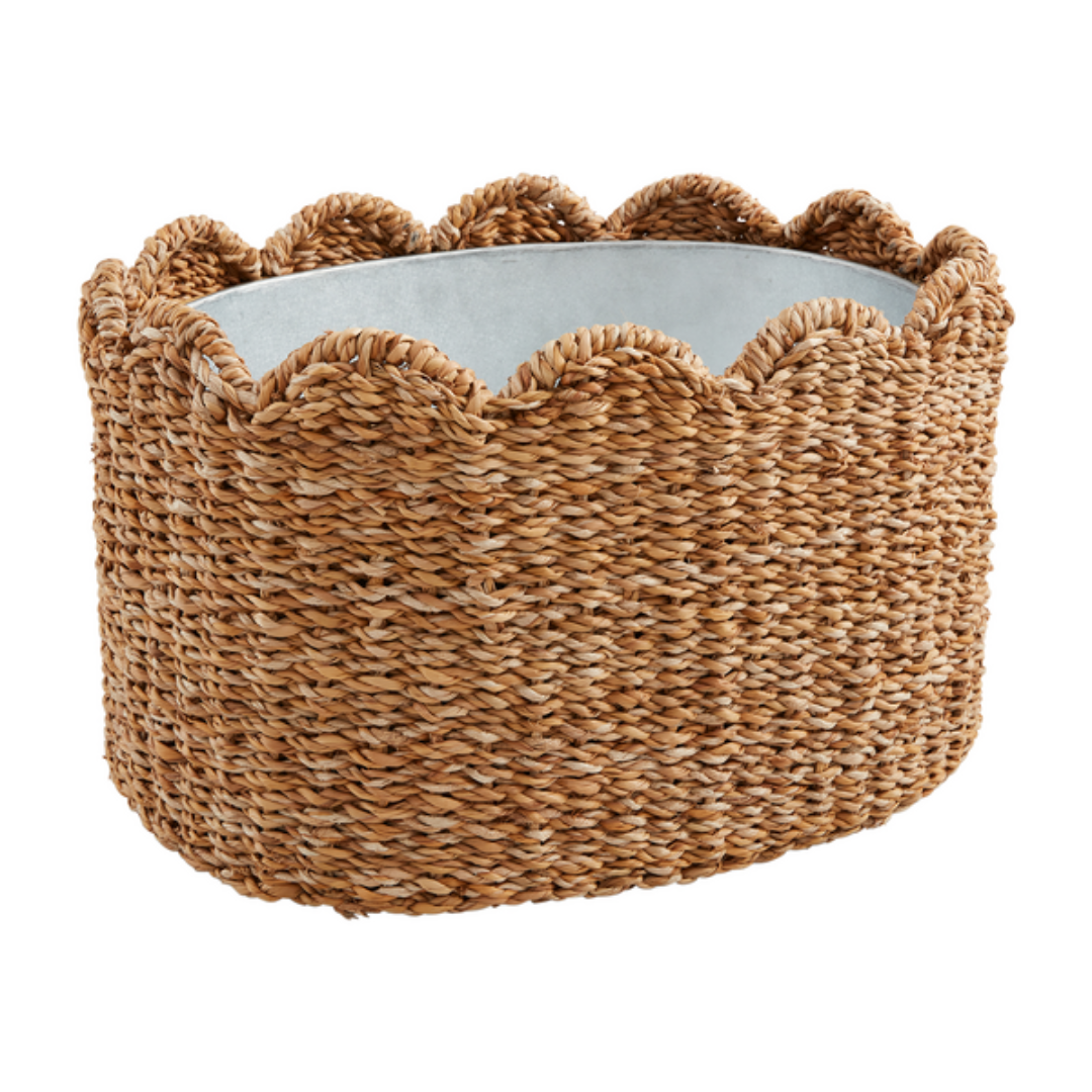 Mud Pie Woven Scallop Party Tub