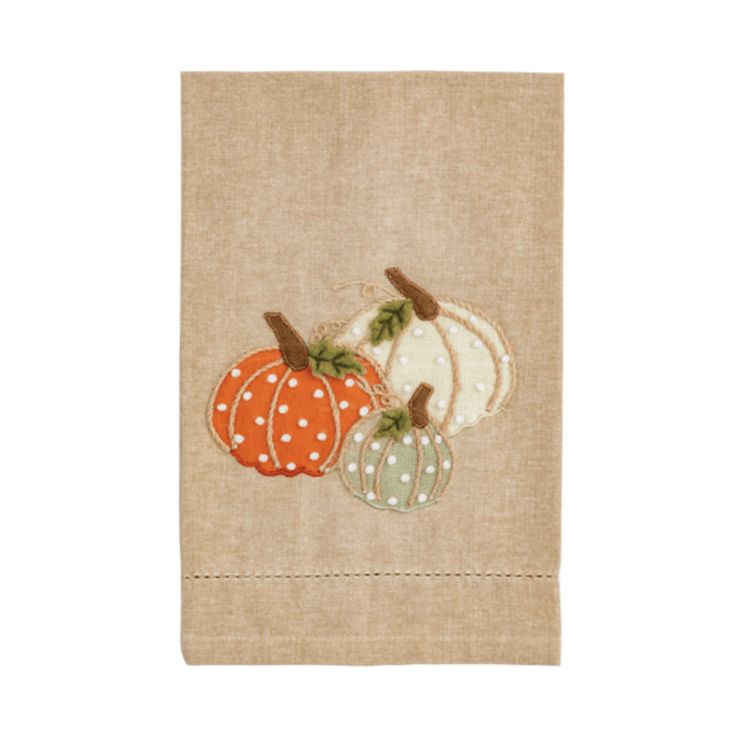 Mud Pie French Knot Pumpkin Towels