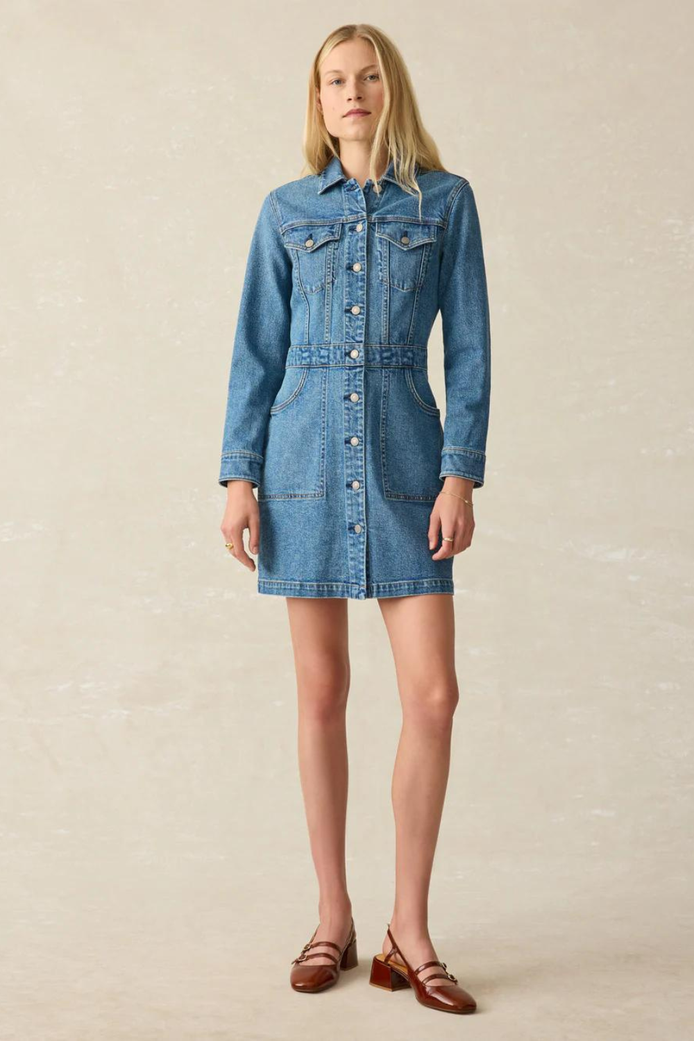 Faherty Michelle Denim Dress - Sea Bright Wash