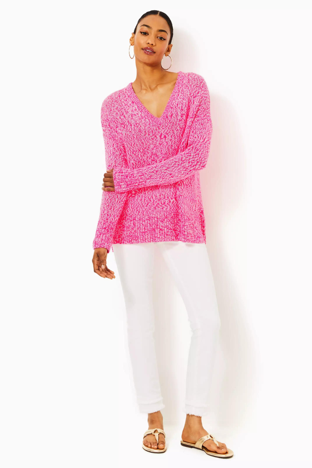 Lilly Pulitzer Bedford Sweater - Passion Fruit Pink Marl