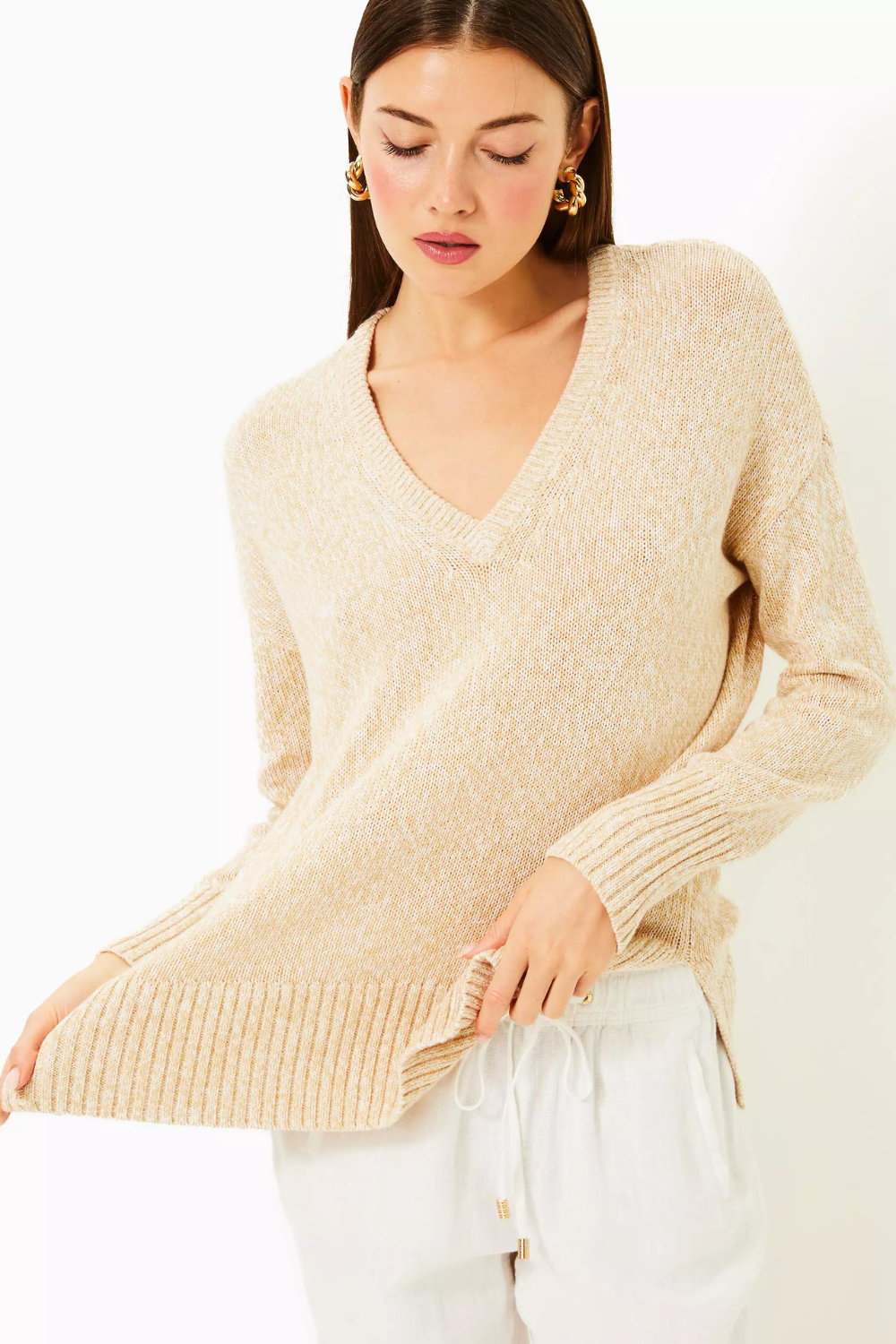 Lilly Pulitzer Bedford Sweater - Wicker Tan Marl