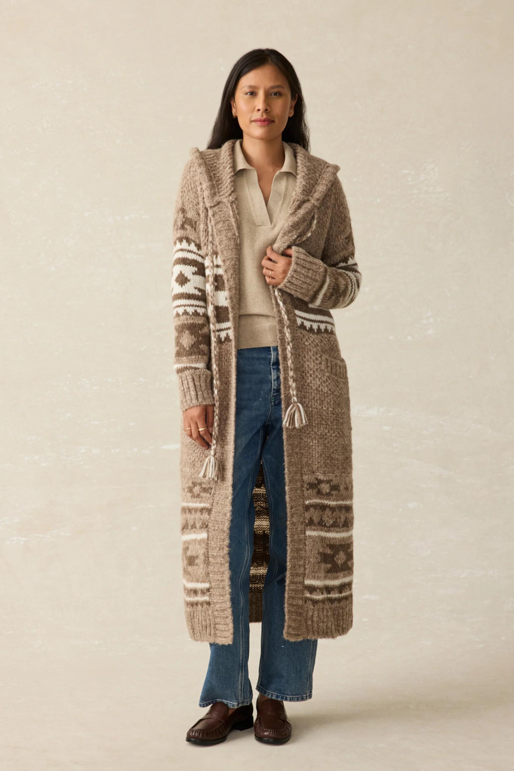 Faherty SPJ Hooded Duster - Mocha Chahtah