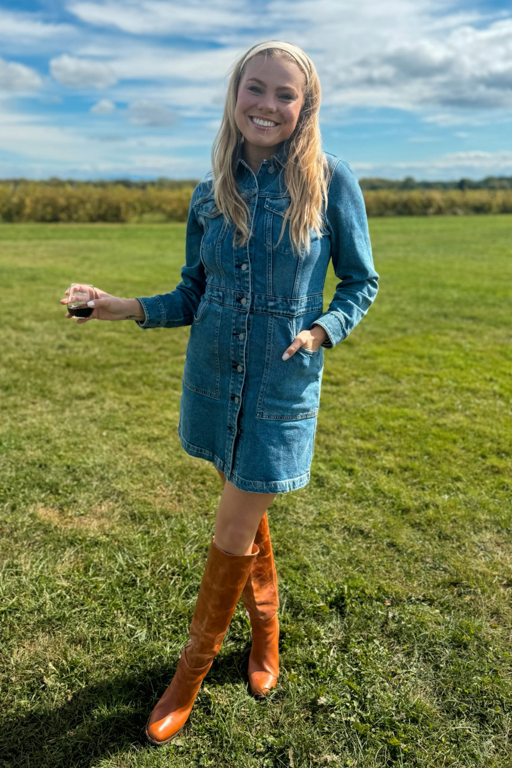 Faherty Michelle Denim Dress - Sea Bright Wash - The Cottage