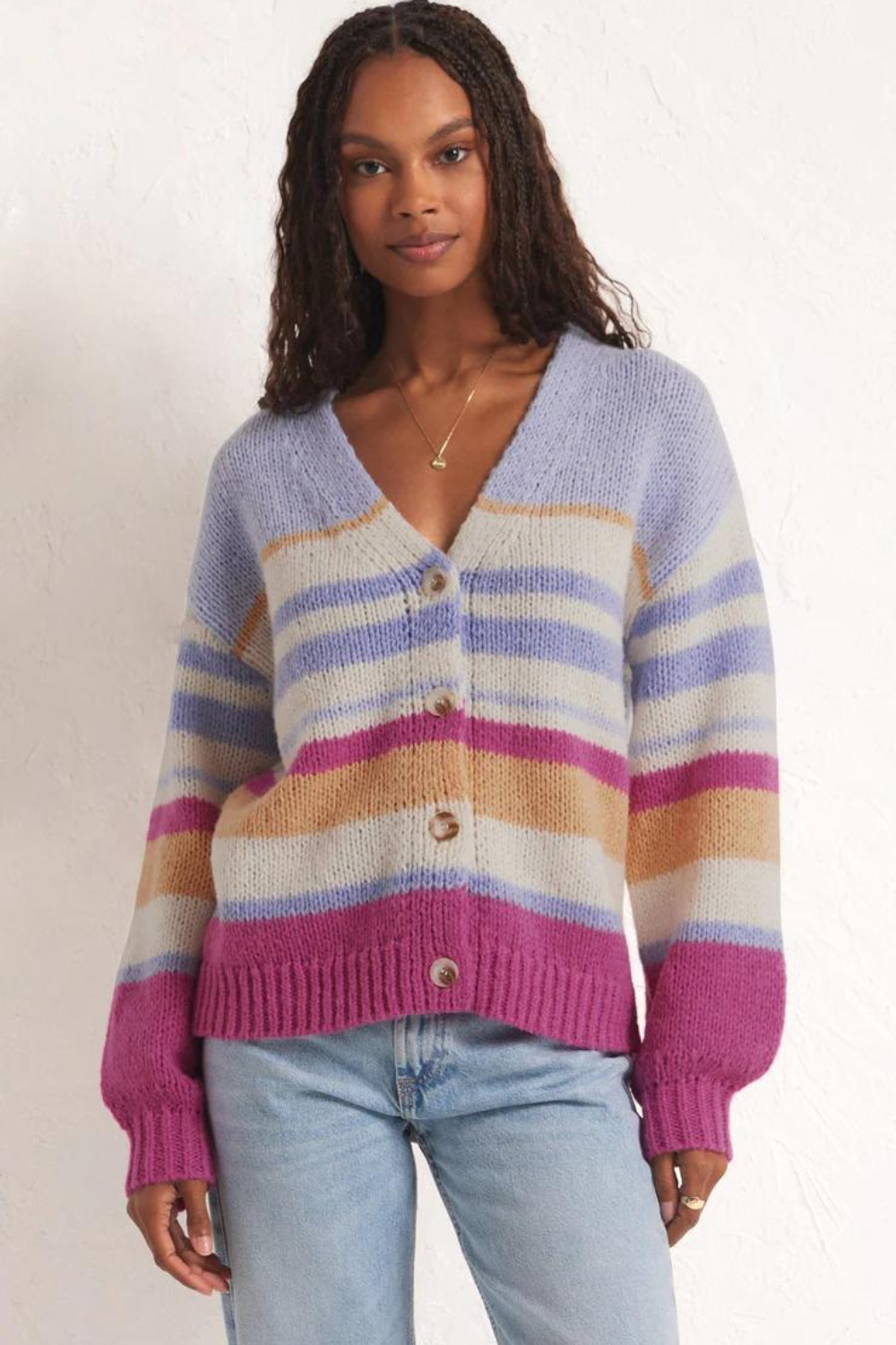 Z Supply Chasing Sunsets Cardigan - Heartbreaker Pink