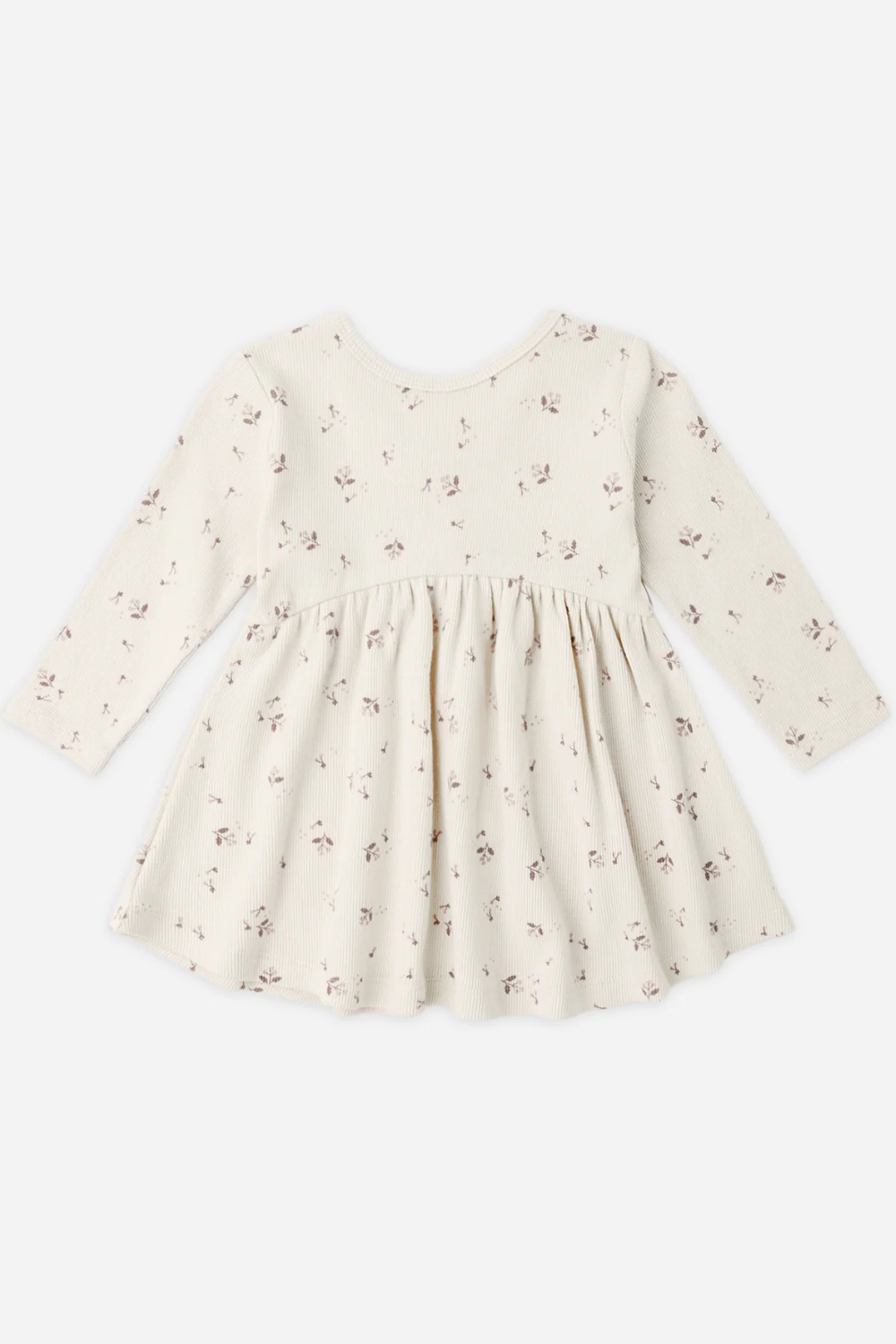 Ribbed LS Dress - Fall Ditsy