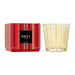 A NEST New York 'Holiday' scented candle shown with its red and gold patterned packaging box on a clean white background.