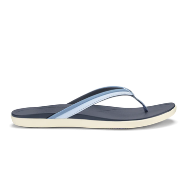 Blue and white sandal on a white background