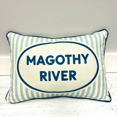 Oval Stripe Beach Pillow