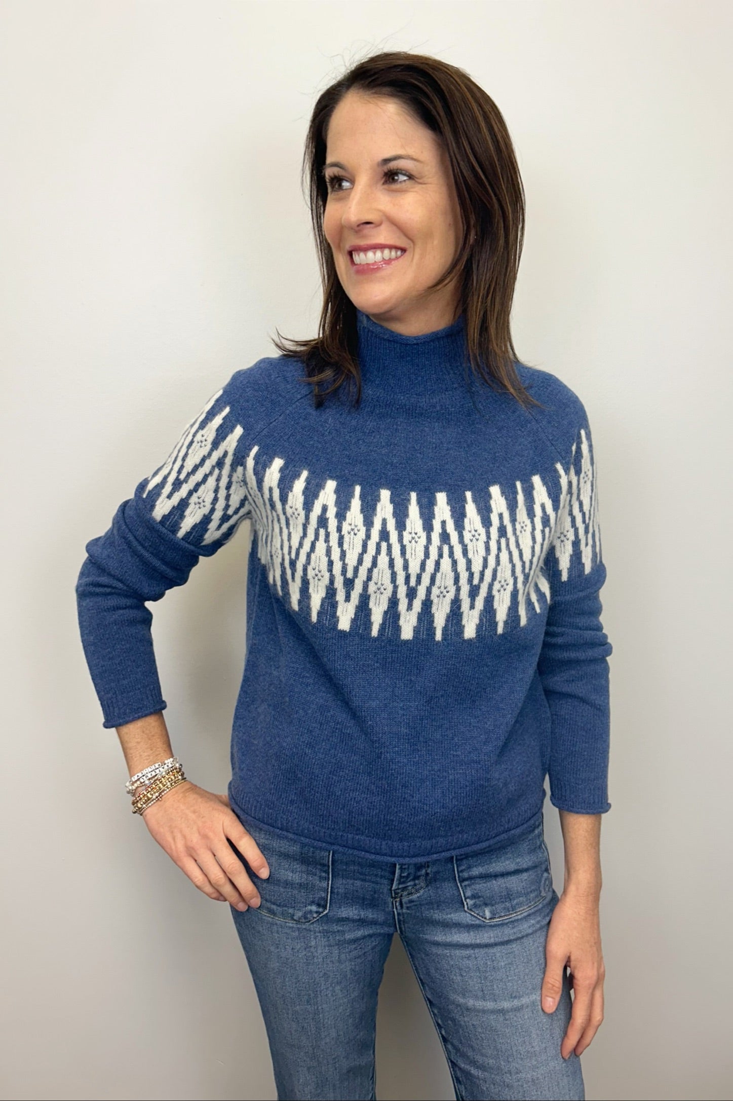 Alashan Sunburst Fair Isle Raglan